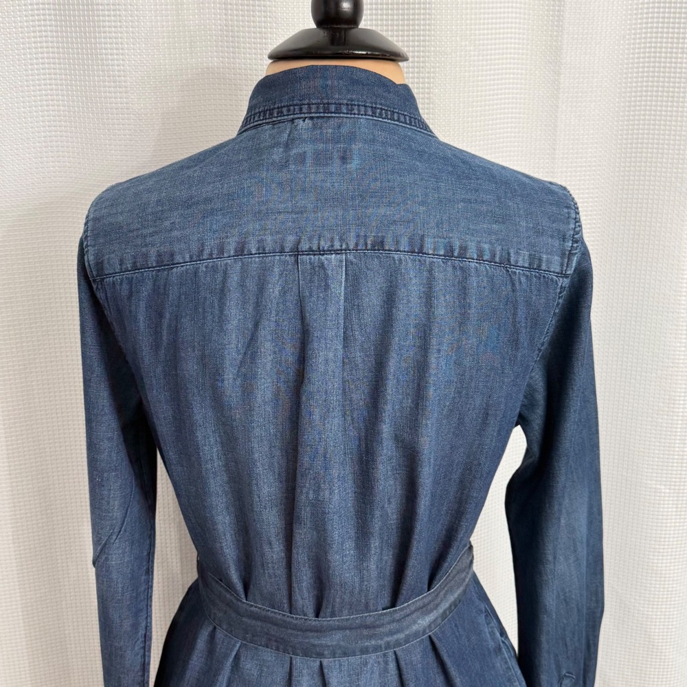 Merona Long Sleeve Button-Down Front Classic Denim Shirt Dress - Picture 5 of 10